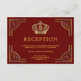 Corona Ornata Roja Elegante Recepción de Boda