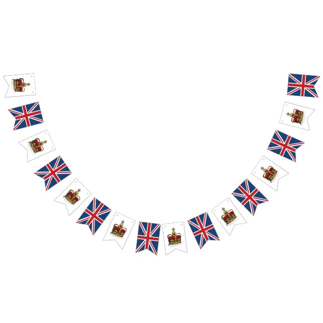 Corona y bandera reales de Union Jack (Todo)