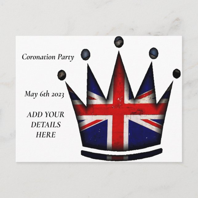 Coronación de la postal del Rey Carlos III (Anverso)