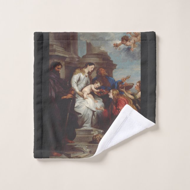 Coronación de San Rosalia por Anthony van Dyck (Toallita)