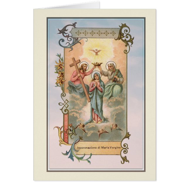 Coronación religiosa del Virgen María bendecido (Frente)