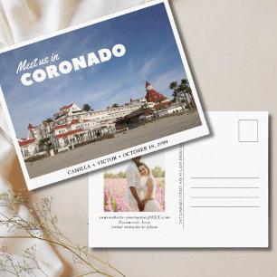 Coronado Hotel Wedding Salva la tarjeta postal de 