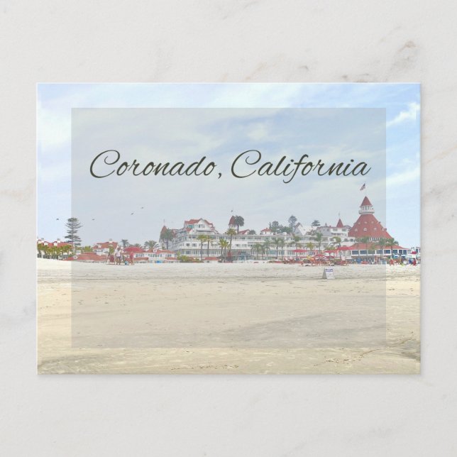 Coronado, postal de California (Anverso)
