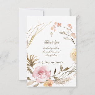 coronas de flores Bautizo tarjetas pequeñas de agr