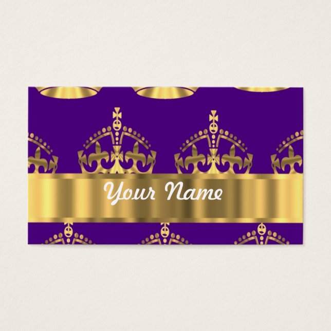Coronas de oro en morado (Frente)
