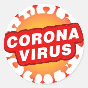 CoronaVirus Pegatina Covid19 Corona Virus Text