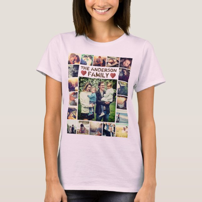 Coros de Collage de fotos personalizado y camiseta (Anverso)