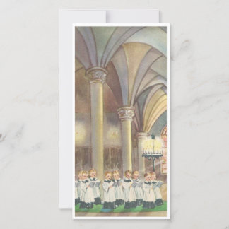 coros vintage de Navidad en iglesia católica