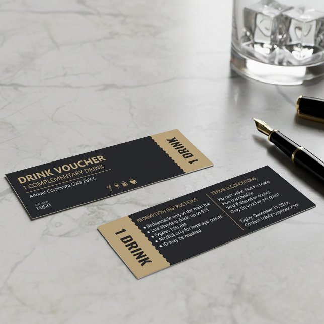 Corporate Drink Ticket | Complimentary Voucher (Subido por el creador)