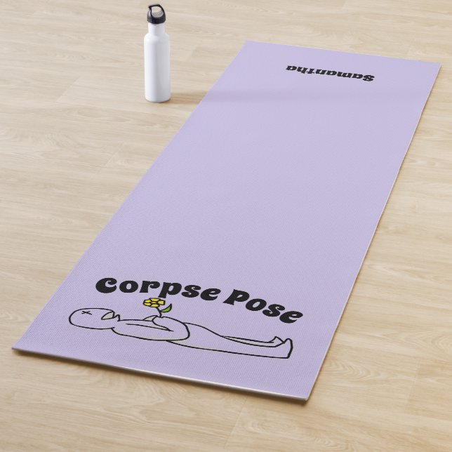 Corpse Pose Purple Yoga Mat (In situ)