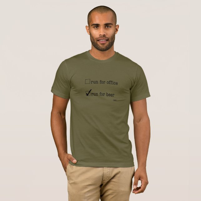 Corra para la camiseta de la cerveza (Anverso completo)