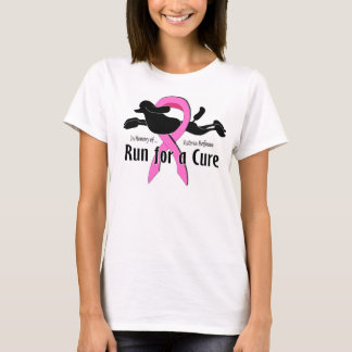 Corra para una camiseta de las mujeres de la