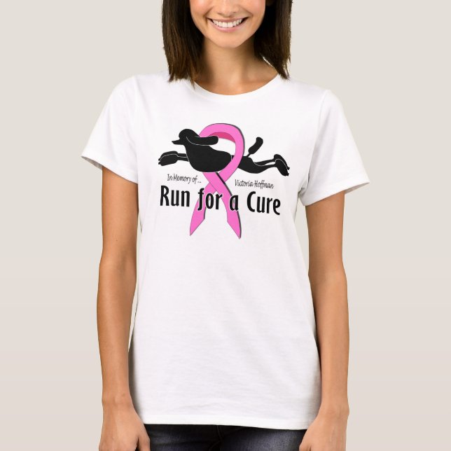 Corra para una camiseta de las mujeres de la (Anverso)