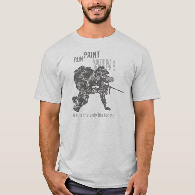 Corra… Pinte… ¡Triunfo! Camiseta apenada de (Anverso)