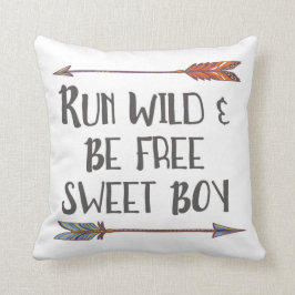 Corra salvaje sea libremente almohada dulce de la