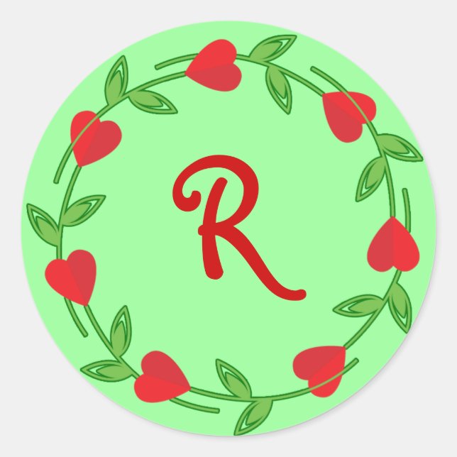 Corre a los Pegatinas de la frontera al monograma (Anverso)