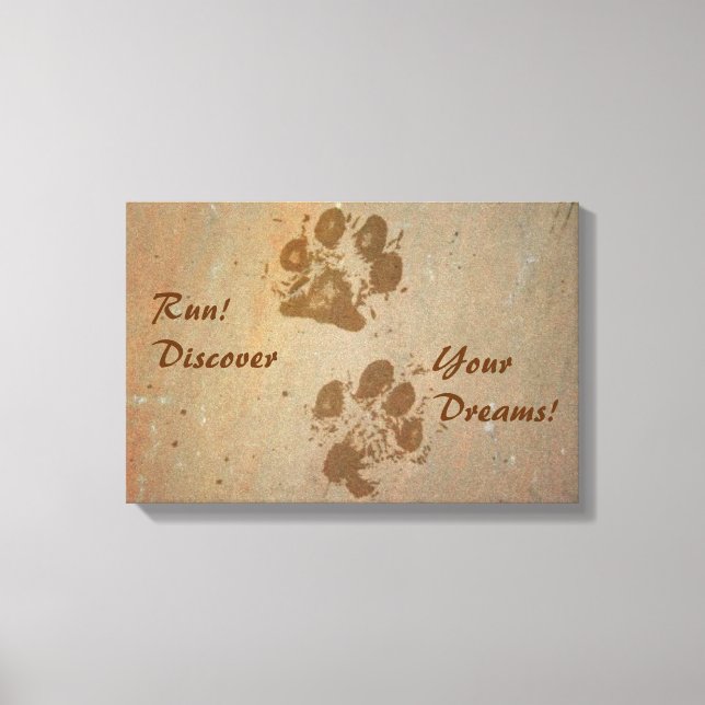 ¡Corre! Descubre tus impresiones de sueños tela en (Anverso)