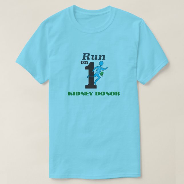Corre En Una Camiseta Donante De Riñones (Diseño del anverso)