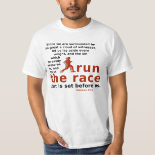 Corre la camiseta 12:1 de los hebreos raciales