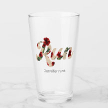 CORRE Patrón Floral Rojo Rústico Vintage Tipo Retr
