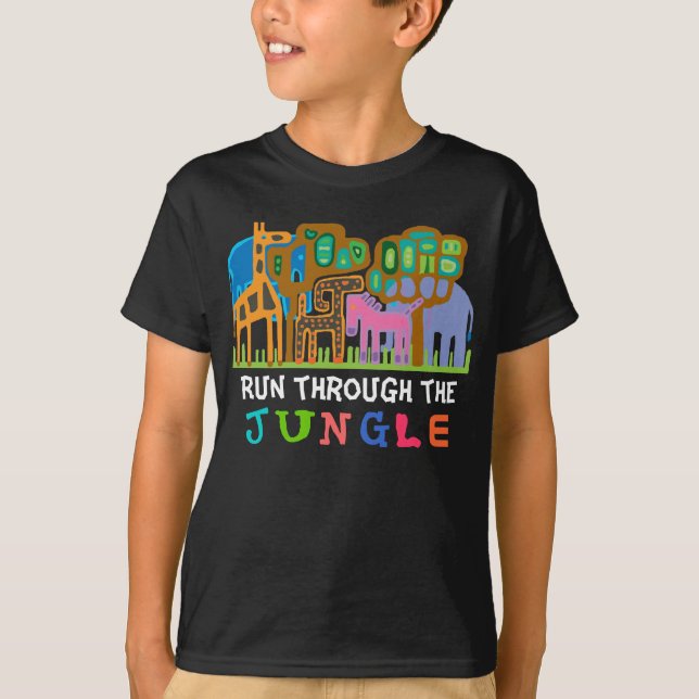 Corre por la camiseta de la jungla (Anverso)