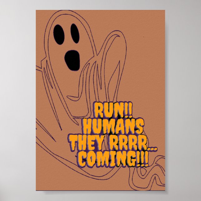 ¡Corre! Posters de Halloween (Frente)