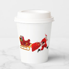 ¡Corre, Santa, corre! Vasos de Papel