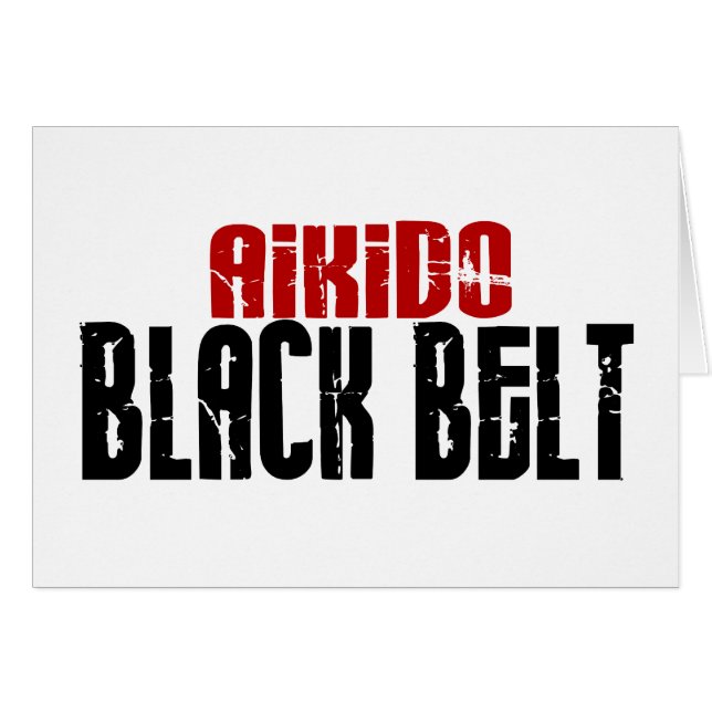 Correa negra del Aikido (Anverso (Horizontal))