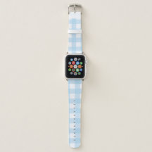 Correa de reloj Apple azul claro a cuadros