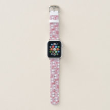 Pulsera para Apple Watch de perlas rosadas