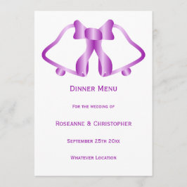 Correas De Menú Boda Púrpura Y Cinta