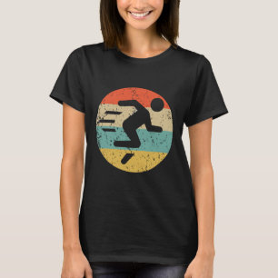 Corredor rápido maratón de camiseta retro