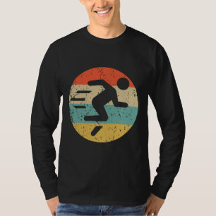 Corredor rápido maratón de camiseta retro