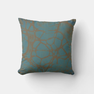 Corredora de barro verde azulada almohada marrón