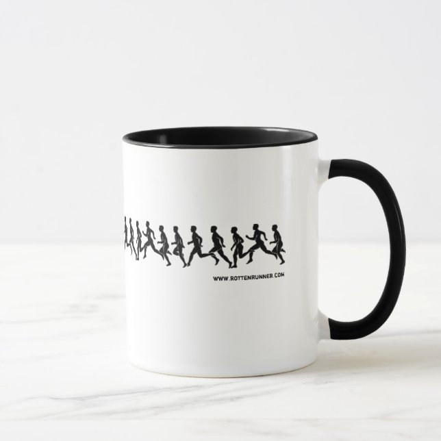 Corredores en el solo fichero, taza de café (Derecha)