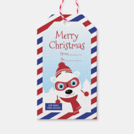 Correo aéreo de los navidades con etiqueta de rega