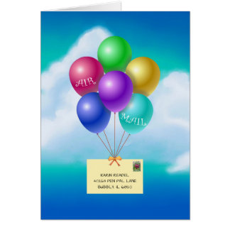 Correo aéreo de personalizable - Tarjeta de arte d