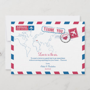 Correo Aéreo Grecia Tarjeta de Agradecimiento por 