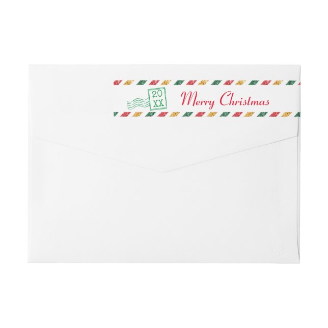 Correo Aéreo Vintage Glitter Navidad (Reverso)