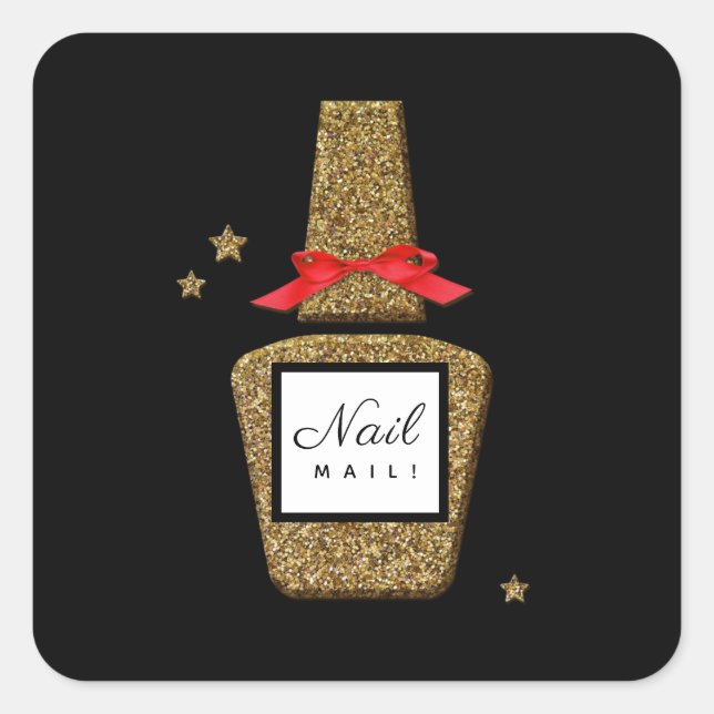 ¡CORREO DE NAIL! Pegatina elegante envuelto de est (Anverso)