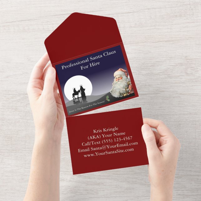 Correo de tarjeta de visita de Santa Claus (desgarro)