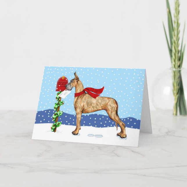 Correo del navidad de great dane Brindle (Anverso)