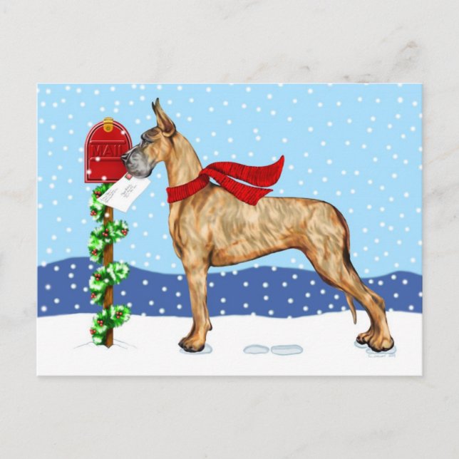 Correo del navidad de great dane Brindle (Anverso)