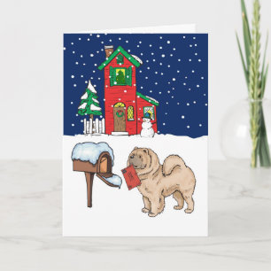 Correo del navidad del perro chino de perro chino