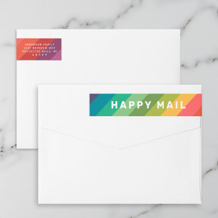 Correo Feliz Rayas de Arcoíris Dirección de Retorn