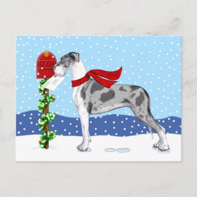 Correo Merle UC del navidad de great dane (Anverso)