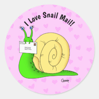 Correo Snail (Rosa) - Pegatinas de sobres