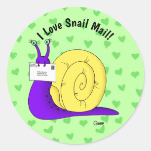 Correo Snail (verde) - Pegatinas de sobres