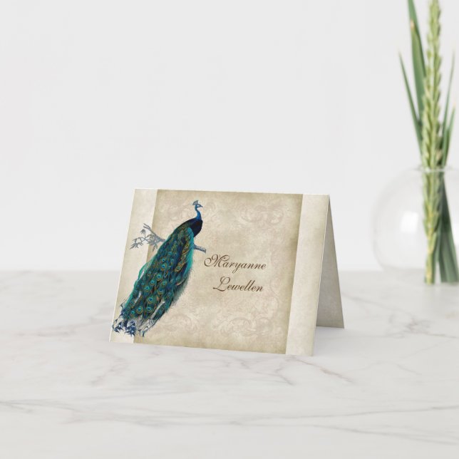 Correspondencia de negocio personal del pavo real (Anverso)