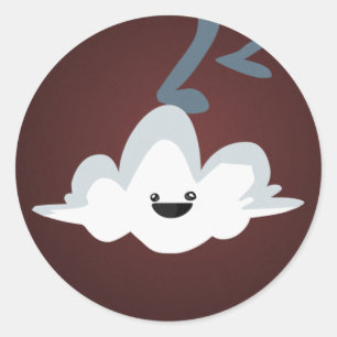 Corriendo a través de Pegatinas de nubes